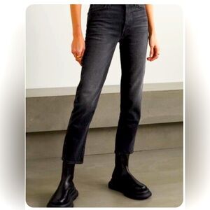 GUC-MOTHER Superior The Tomcat Straight Leg Crop Jeans Lies Lies Lies Sz 26